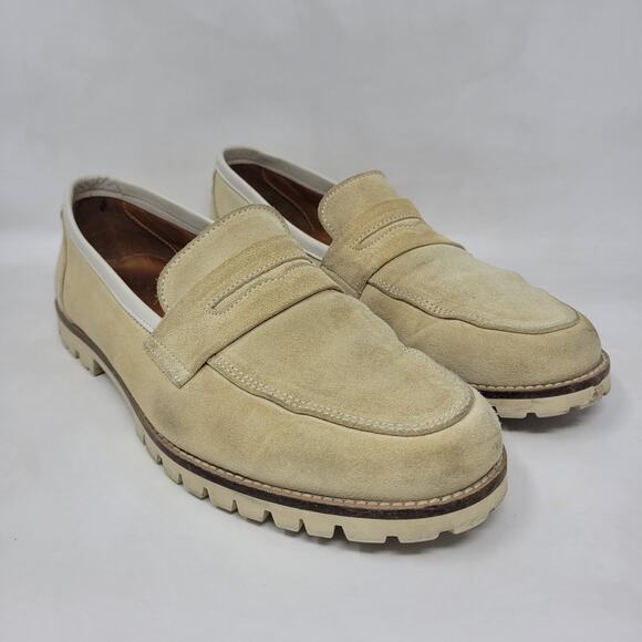 Paire & Fils Loafers Mens EU39 US6 Champagne Beige Suede L'Embellie Casual Work - Picture 1 of 14